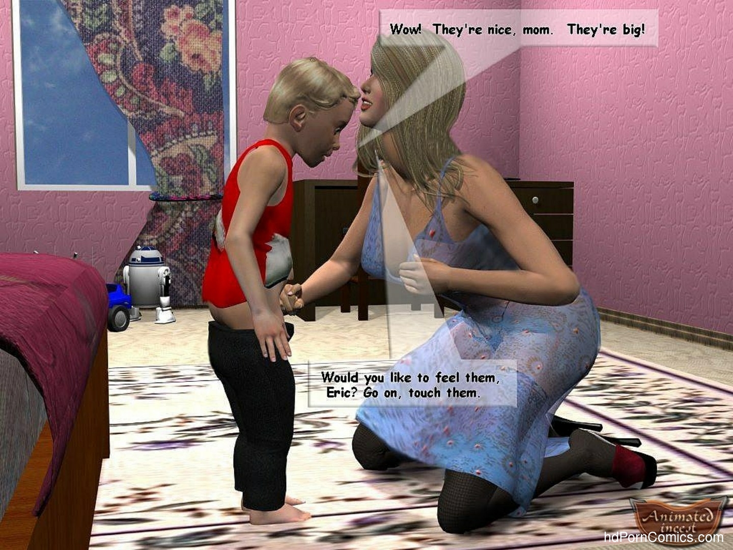 Son discovers his first pollution6 free sex comic